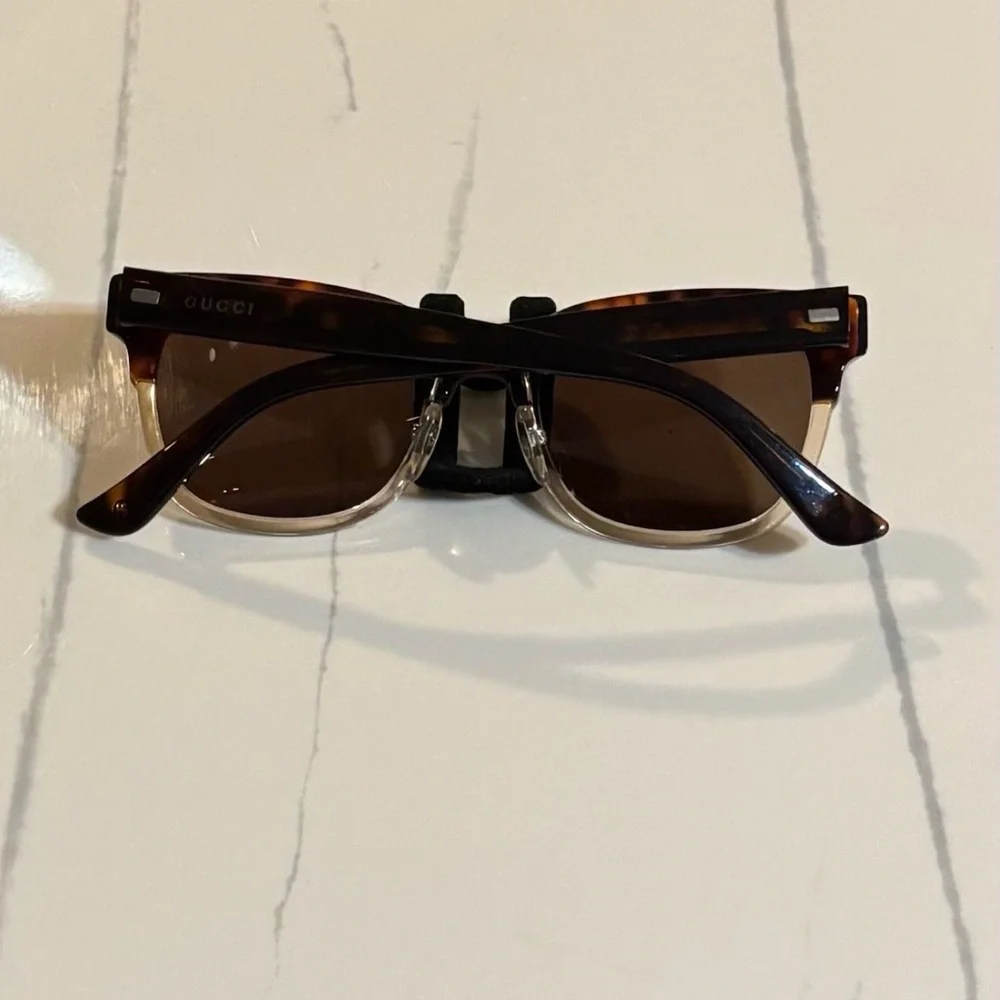 Gucci GG 3747 X9Q Unisex Tortoise Clubmaster Sunglasses Brown Lens Made In Italy